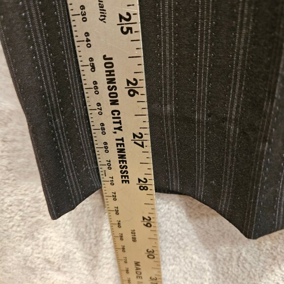 Semantiks Suit Womens 12 Gray Stripes 2 Button notched Jacket Straight Leg Caree - Picture 11 of 16